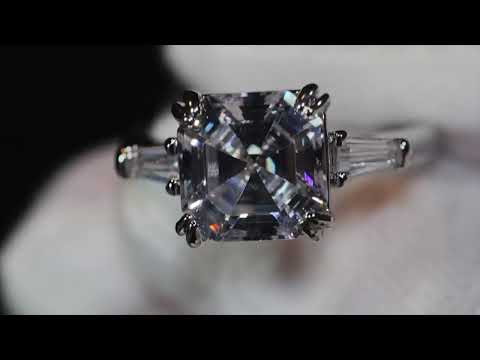 Load and play video in Gallery viewer, Asscher Diamond Ring
