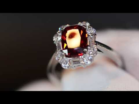 Load and play video in Gallery viewer, red diamond engagement ring
