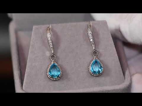 Teardrop diamond earrings