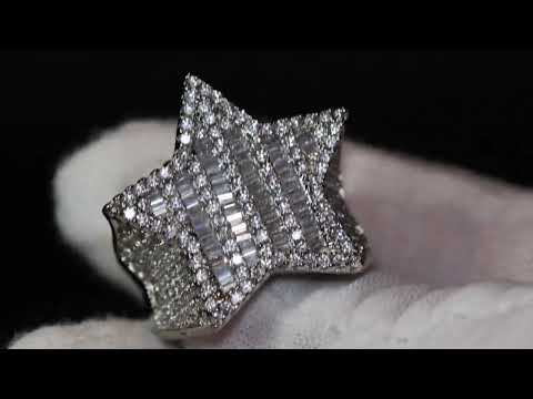 Load and play video in Gallery viewer, iced out star ring
