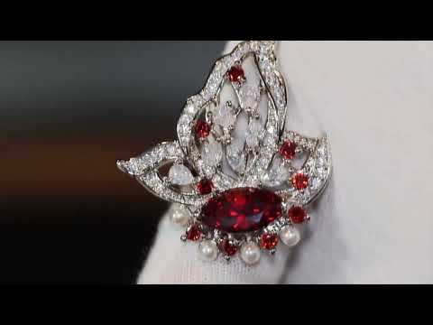 Load and play video in Gallery viewer, red diamond butterfly ring
