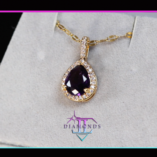 Purple Diamond Pendant