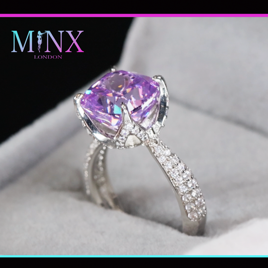 Purple Diamond Ring