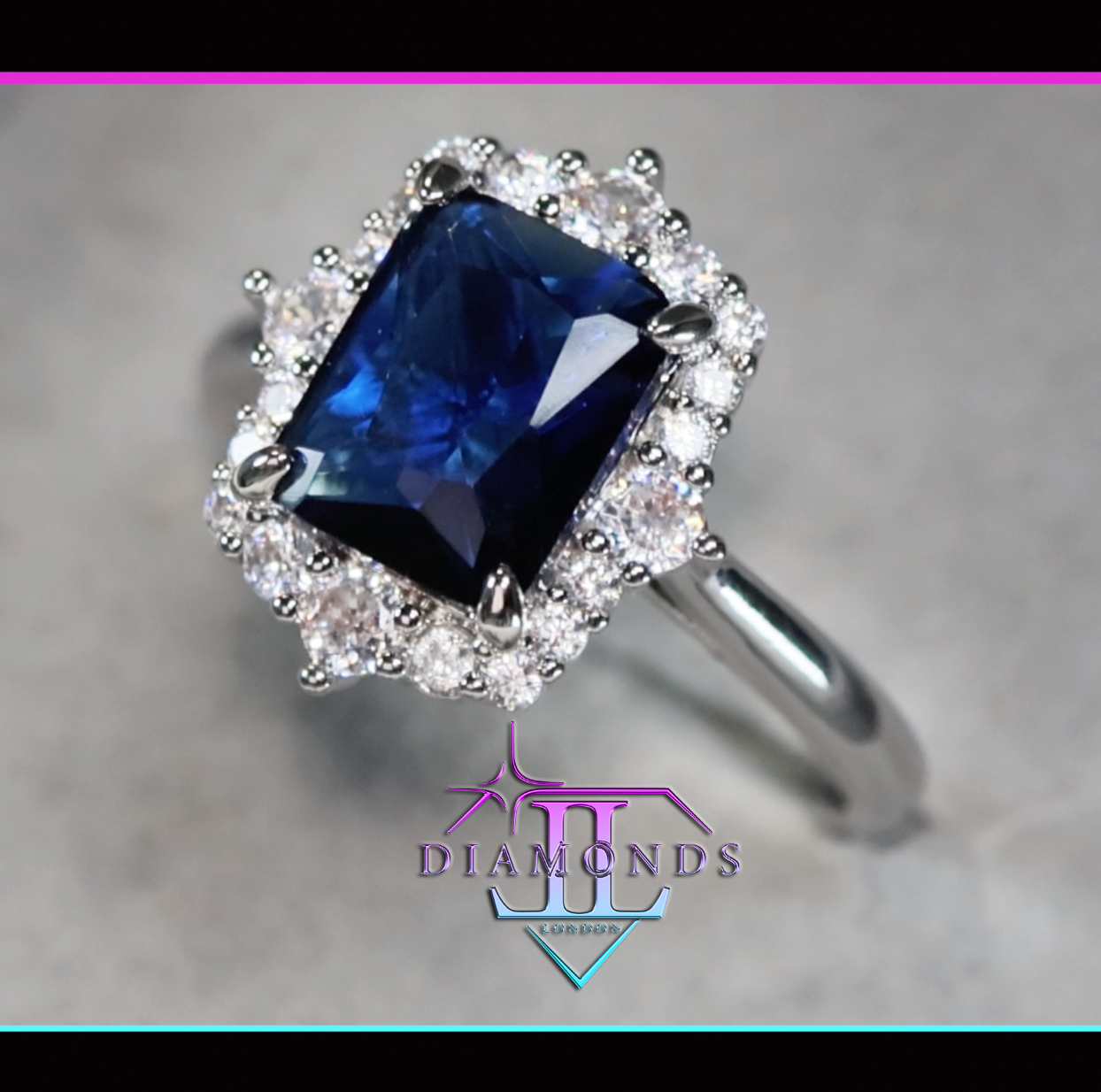 WOMENS SAPPHIRE BLUE RING