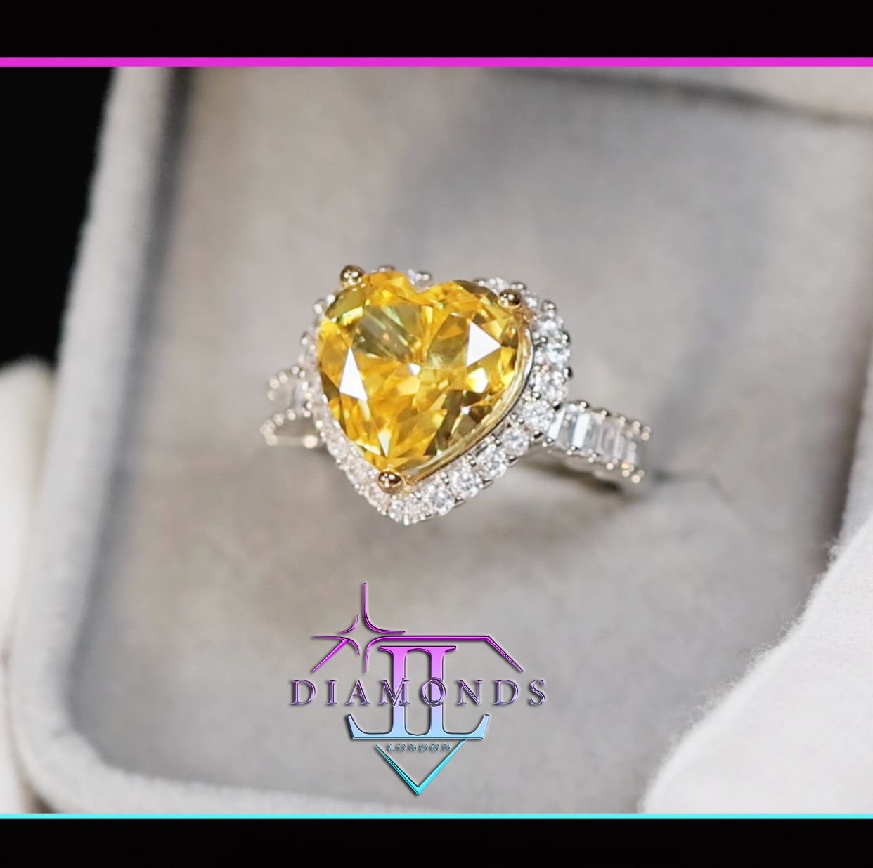 Yellow Diamond Heart Ring