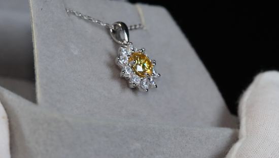 Yellow Moissanite Pendant