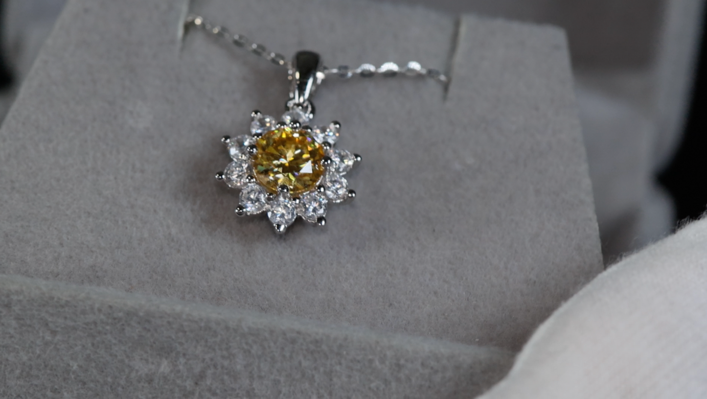 Yellow Moissanite Pendant