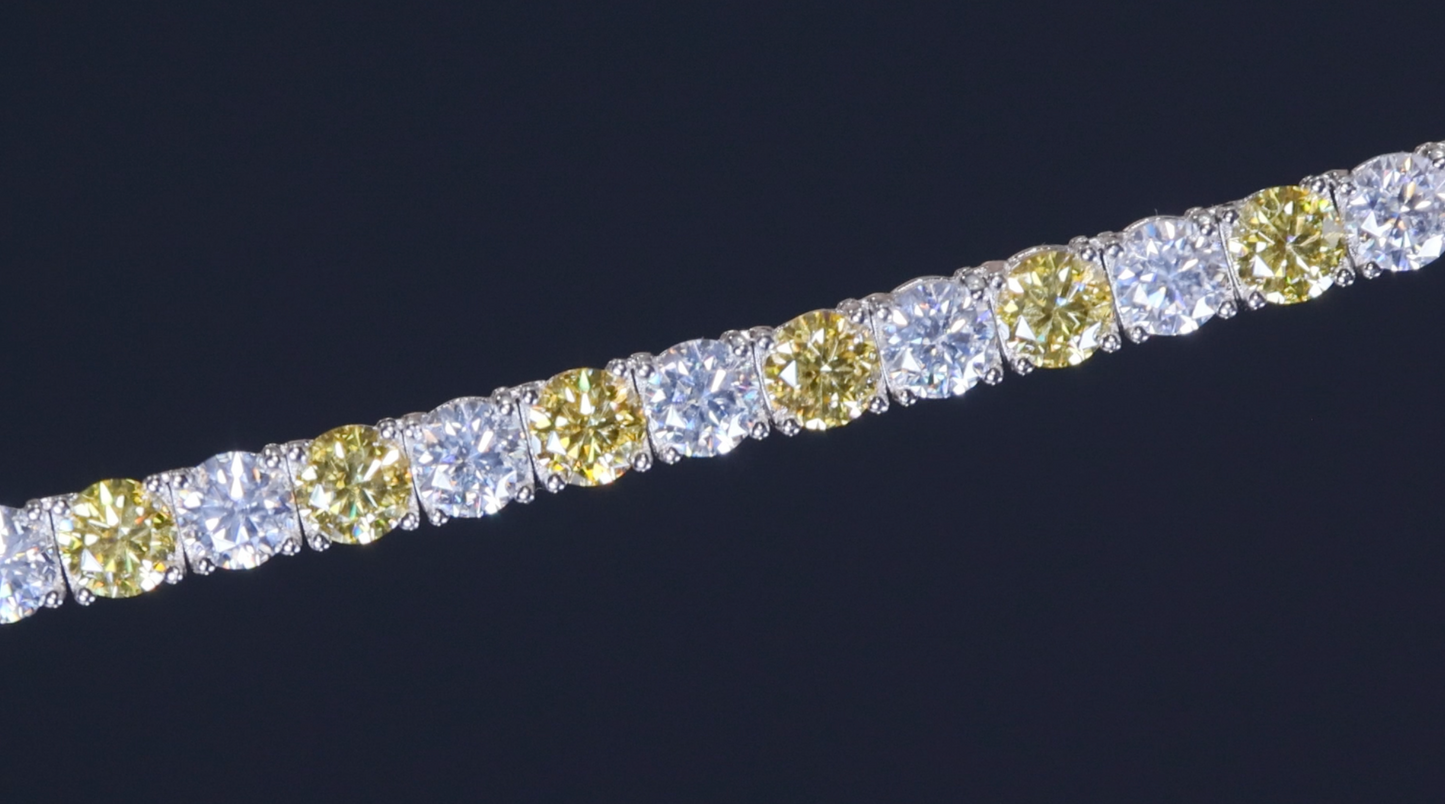 yellow moissanite chain