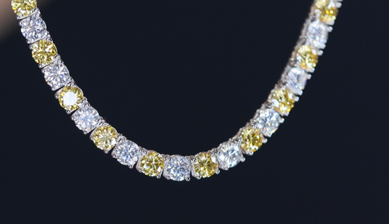 yellow moissanite chain