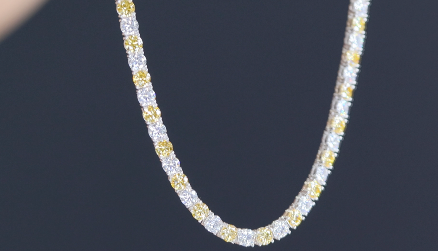 yellow moissanite chain