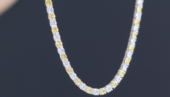 yellow moissanite chain