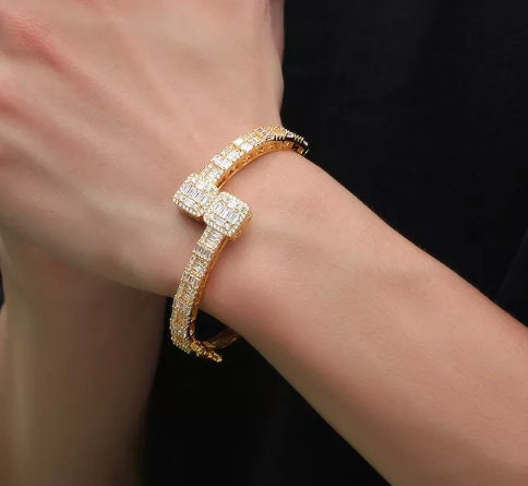 Gold Iced Out Bracelet