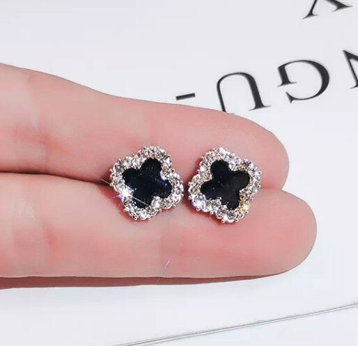 Clover Earrings | Clover Diamond Earrings | Clover Diamond Ear Studs