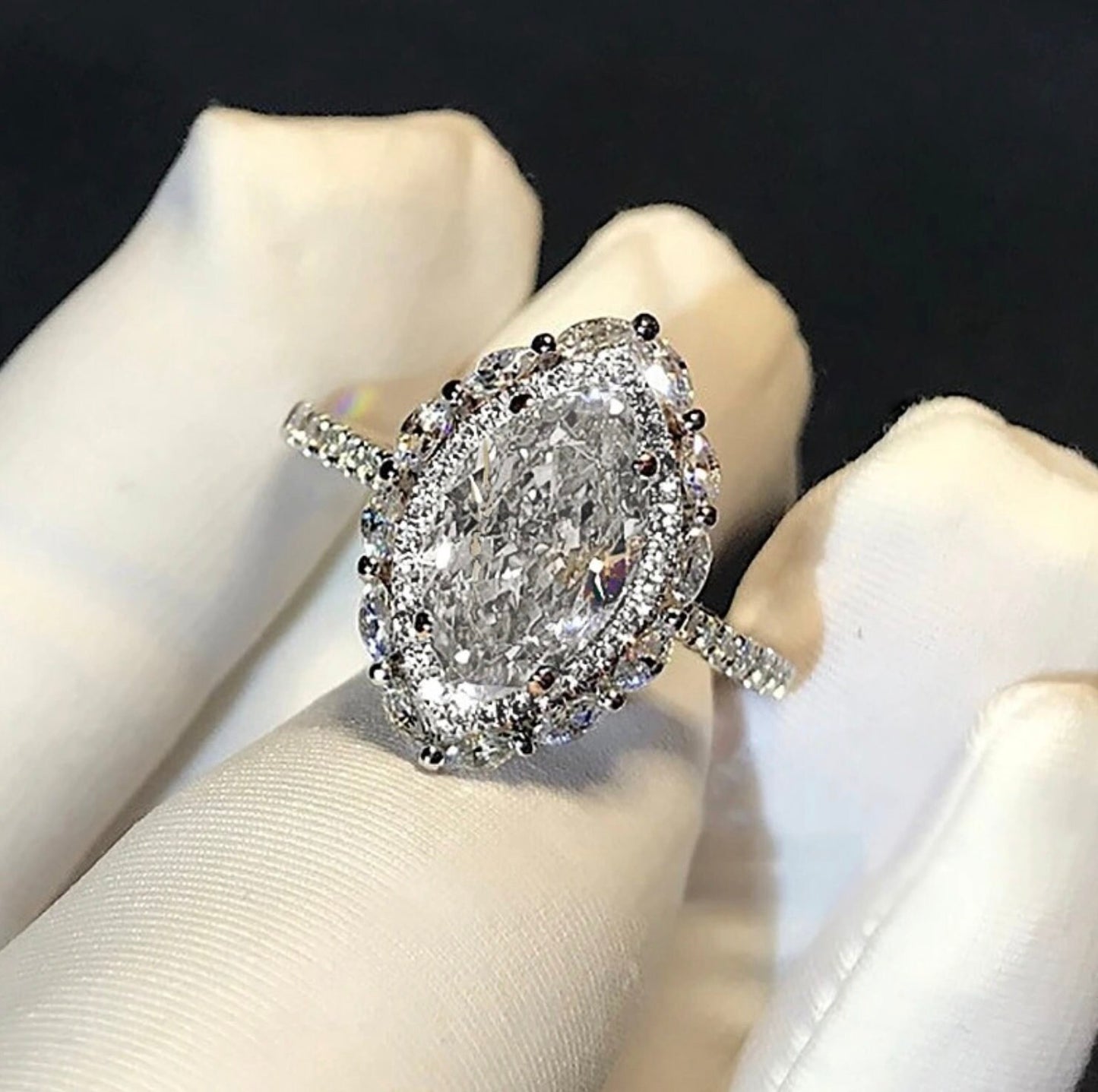 Womens diamond Marquise ring | Marquise engagement ring