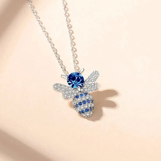 Blue Diamond Pendant | Bee Pendant | Bumble Bee Pendant