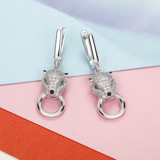 Panther Earrings | Diamond Earrings | Diamond Panther Earrings