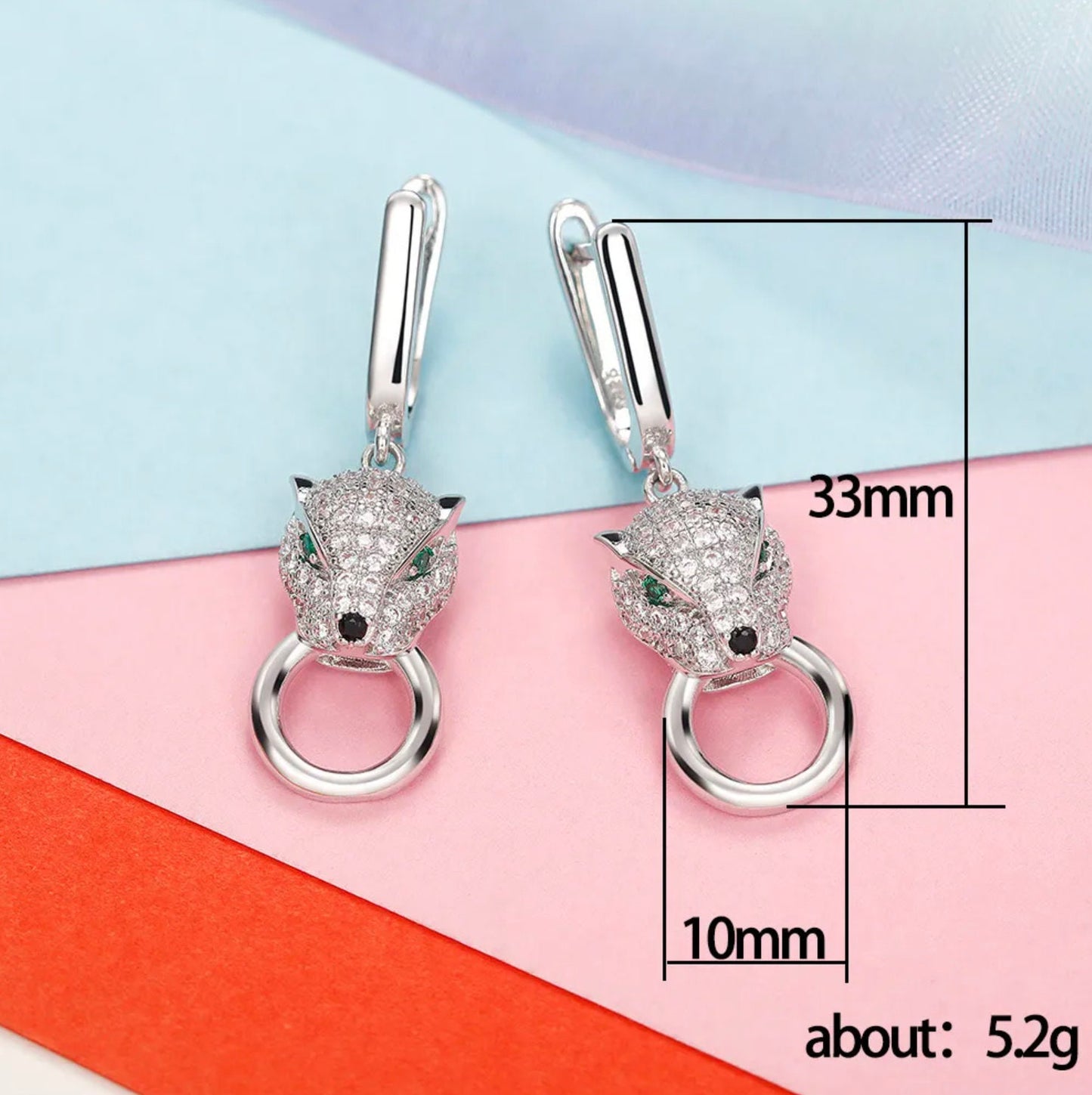 Panther Earrings | Diamond Earrings | Diamond Panther Earrings