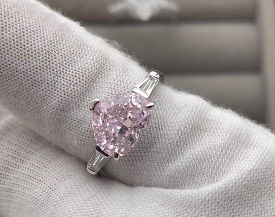 Pink Diamond Heart Ring