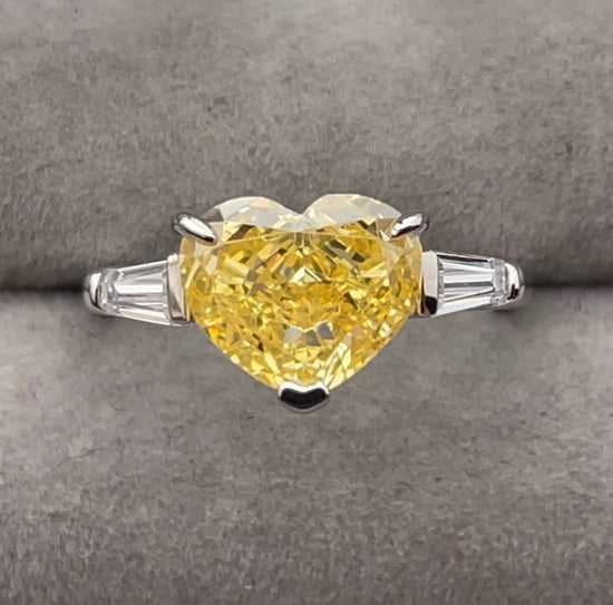 Yellow Diamond Heart Ring