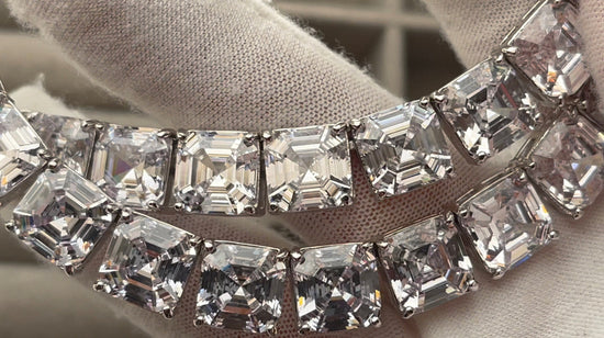 Asscher Diamond Necklace