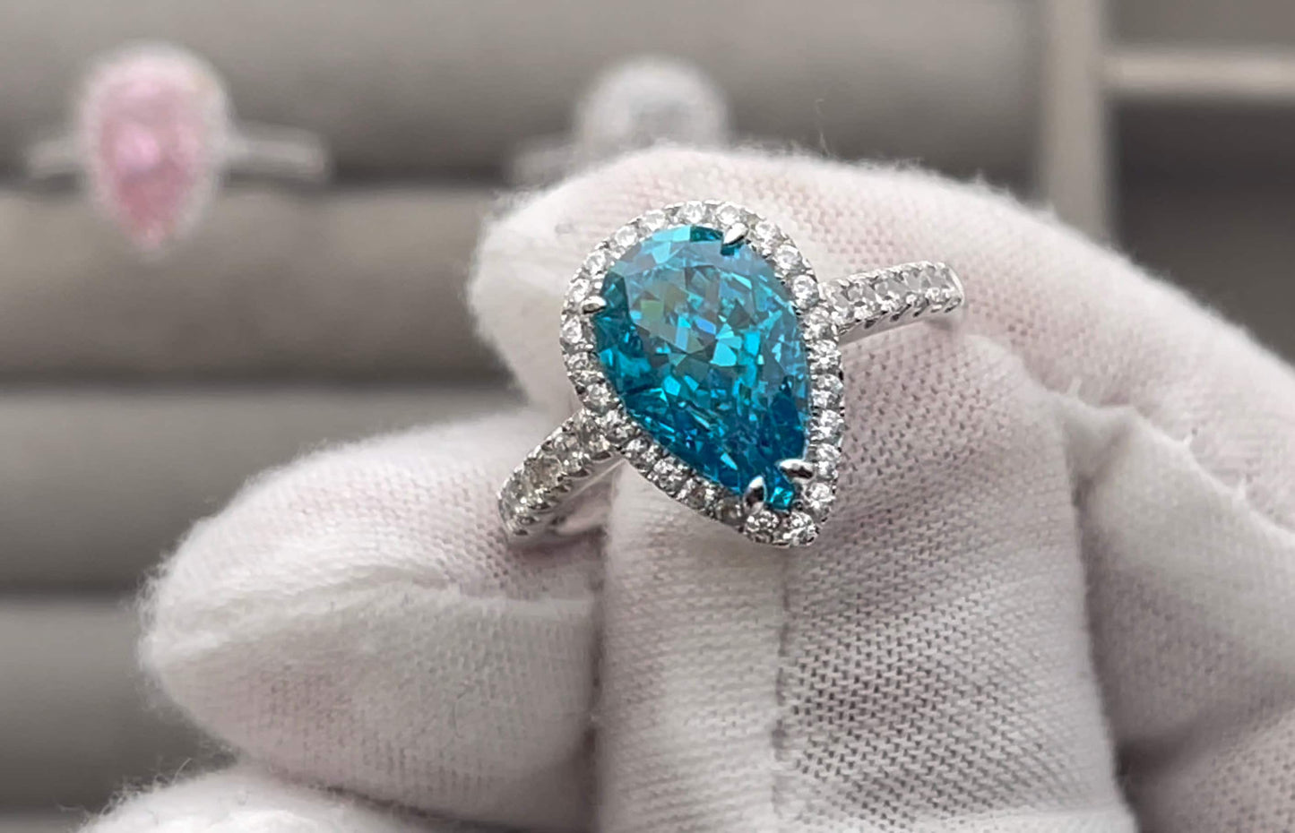 Womens Engagement Ring | Blue Diamond Ring | 3.00 CT Wedding Ring | Radiant Diamond Ring